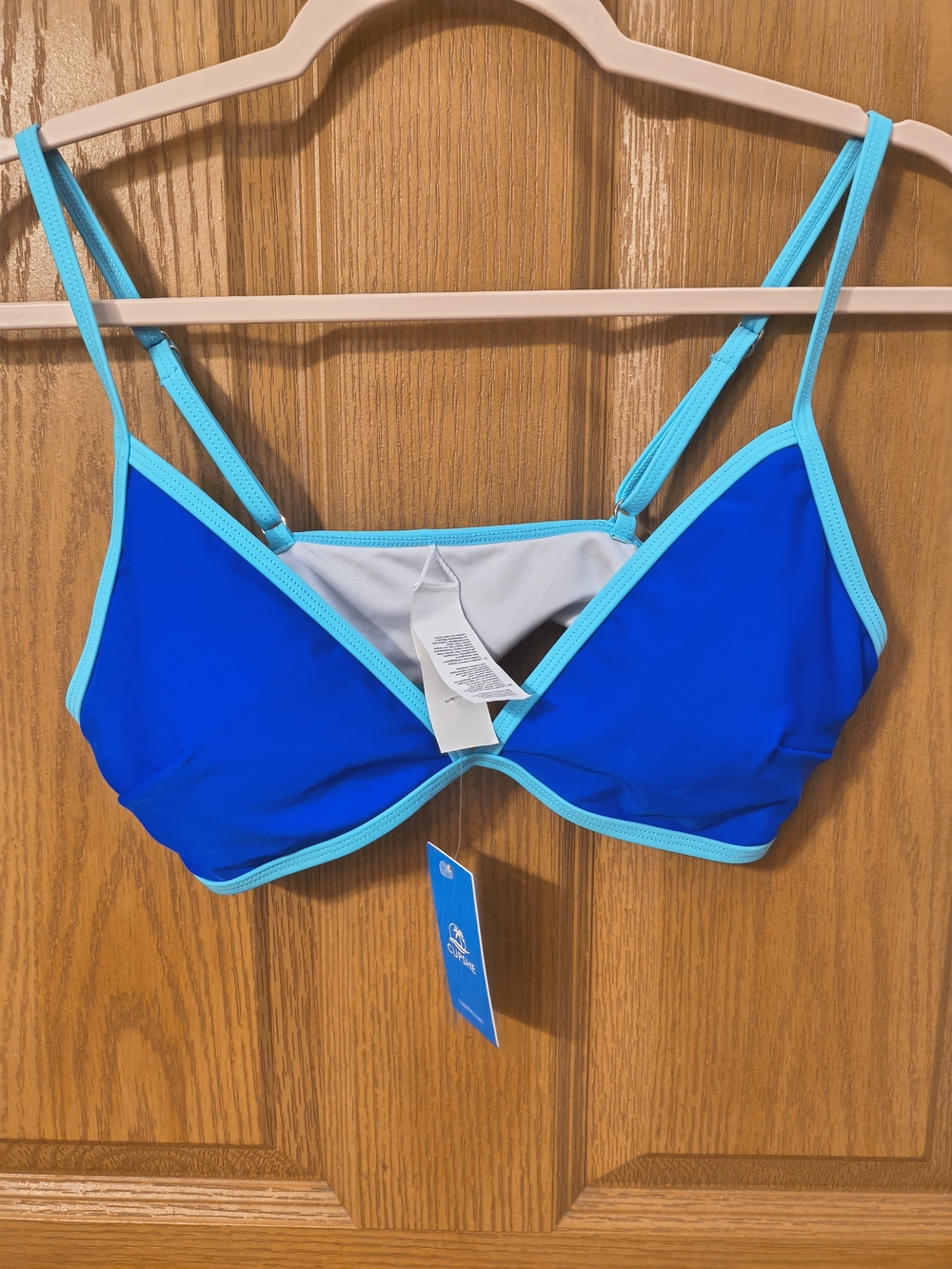 Cupshe Contrast-Trim Women's Swim Top